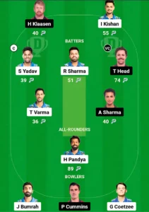 SRH vs MI Dream11 Prediction